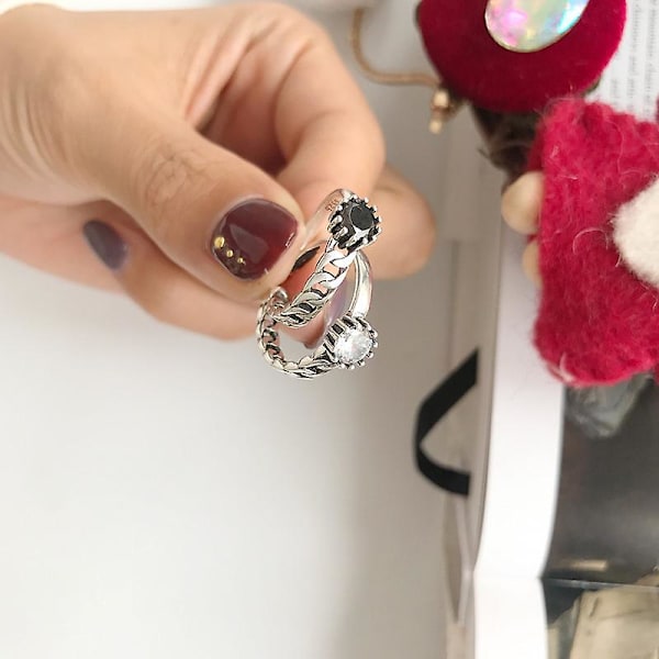 Ring Silver S925 Agat Modesmycken Ac7489 White