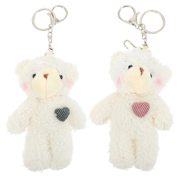 2kpl Pieni karhuriipus Lovely Bear avaimenperä Decor Unique Bear avaimenperä riipukset