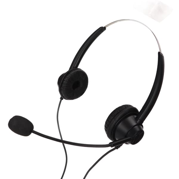 USB Call Center Headset med Mikrofon Støjreducerende Binaural RJ9 Kabel