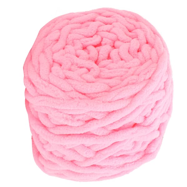 Tykt Strikkegarn Nål Vævet Tæppe Sutsko Line Pink