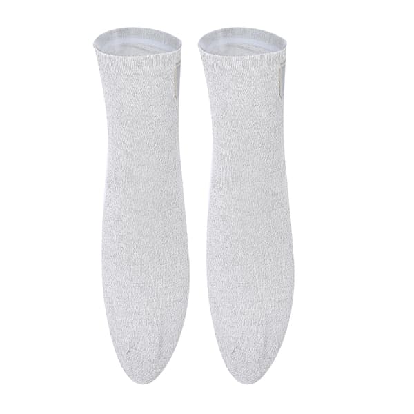 Silverfiber Elektroterapi Strumpor Ledande Massagestrumpor Dubbelsidig PU-läder