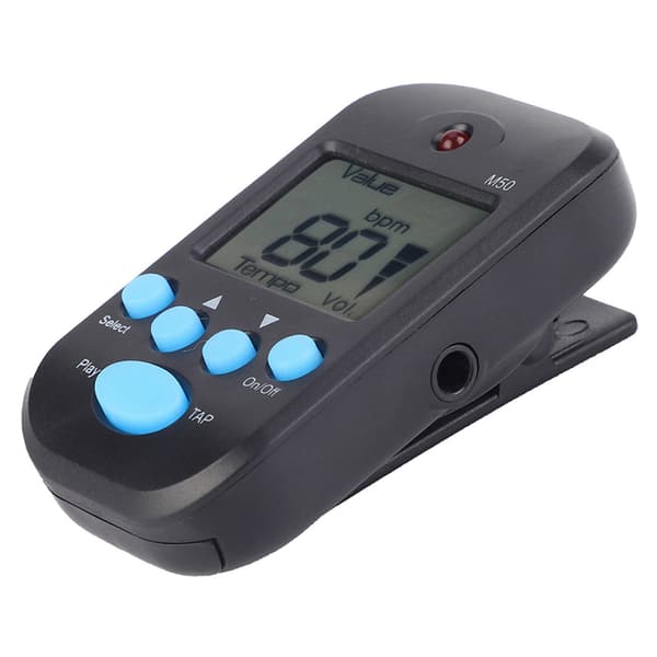 Mini LCD Digital M50 Metronom Gitarr Musiktillbehör Portabelt Beat Tempo