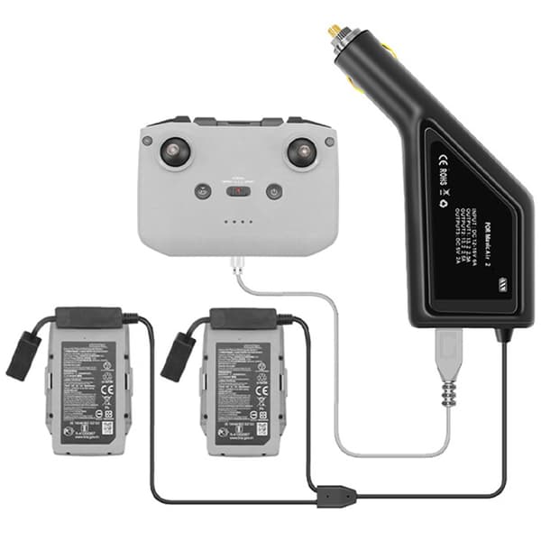 Dobbelt Batteri USB Biloplader Opgraderingsdel Tilbehør Passer til Mavic Air 2 Drone