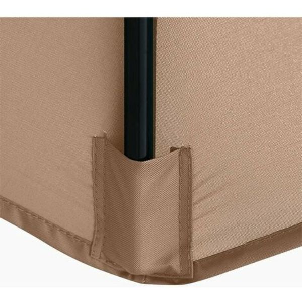 Udskiftningsbetræk til parasol, 8 ribben, 3 m, vandtæt, anti-UV, erstatningsstof, beige