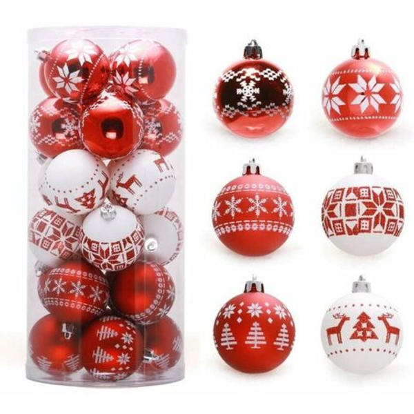 Julkulor Ornament 30st 60mm / 2,36" för julgran, splittersäkra träddekorationer Hängande Glittrande Colorf