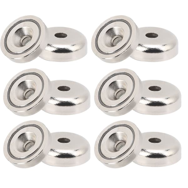 6 stk. 20 mm rund base monteringsmagneter kopmagnet potmagnet tilbehør