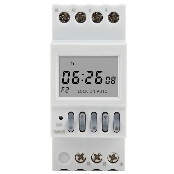 TM626 Smart Strömbrytare Timer Din Skena Montering AC220V Tidskontroll Relä