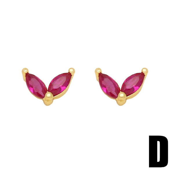 Örhängen Vintage Zircon Heart Stud Modesmycken Ac9964 D