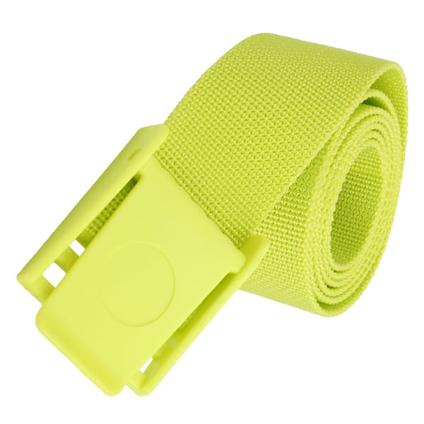 150 cm lett nylonbelte med plastspenne, lysegul