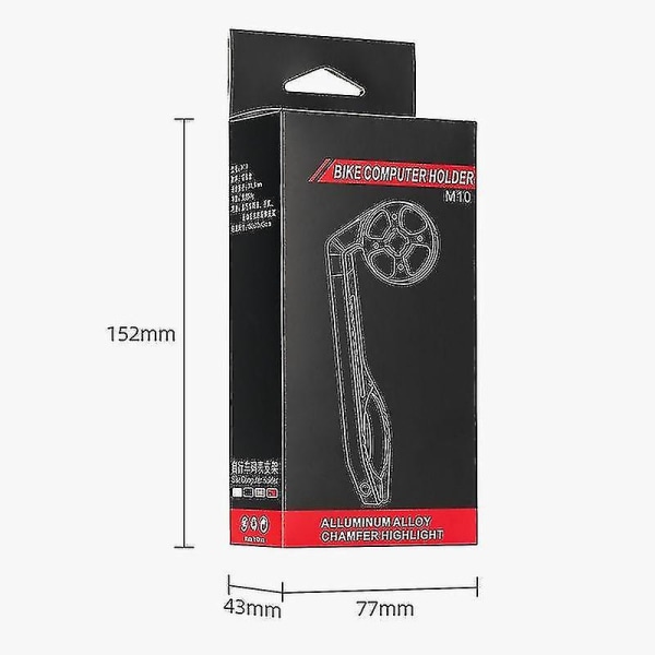 Cykelcomputer monteringsbeslag Gps Speedometer Stopur Holder, sort
