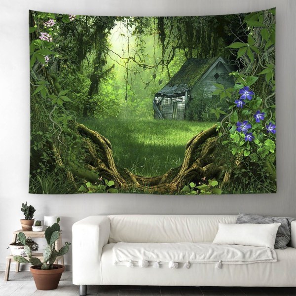 Sovrum vardagsrum väggdekoration tyg print gobeläng (150X130cm)