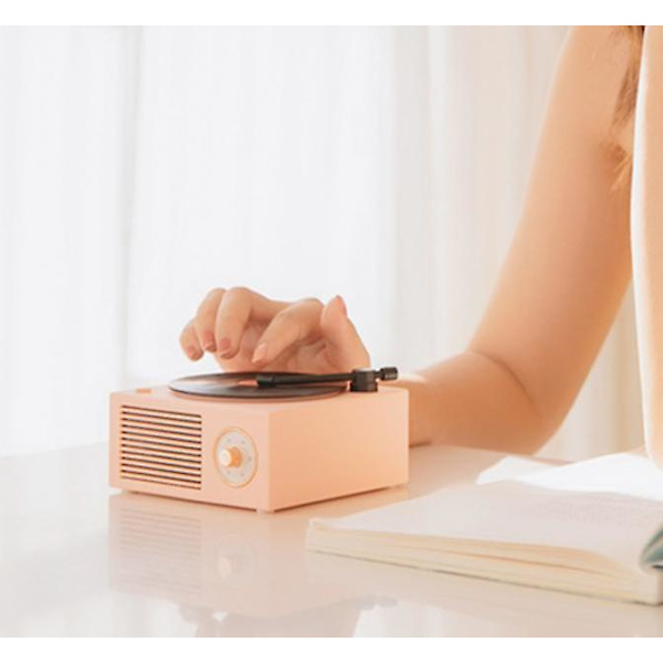 Vinyyli Bluetooth kaiutin (valkoinen)