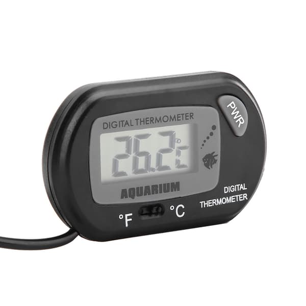 Lille Digitalt Akvarietermometer Temperaturmåler Maskine Sort