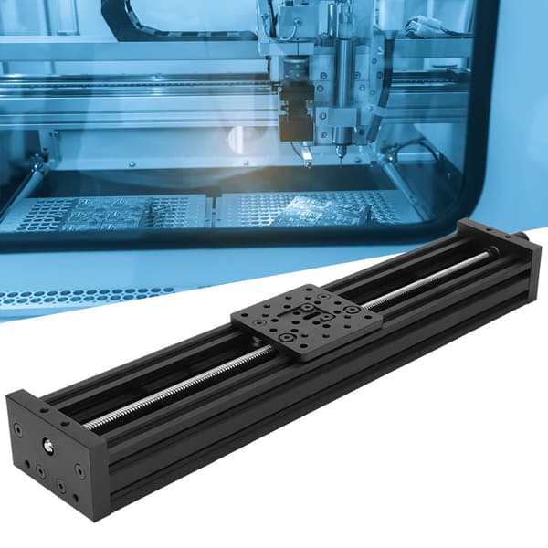 Lineær skinne glide aluminiumslegering 3D printer graveringsmaskine sort sølv sort 500mm