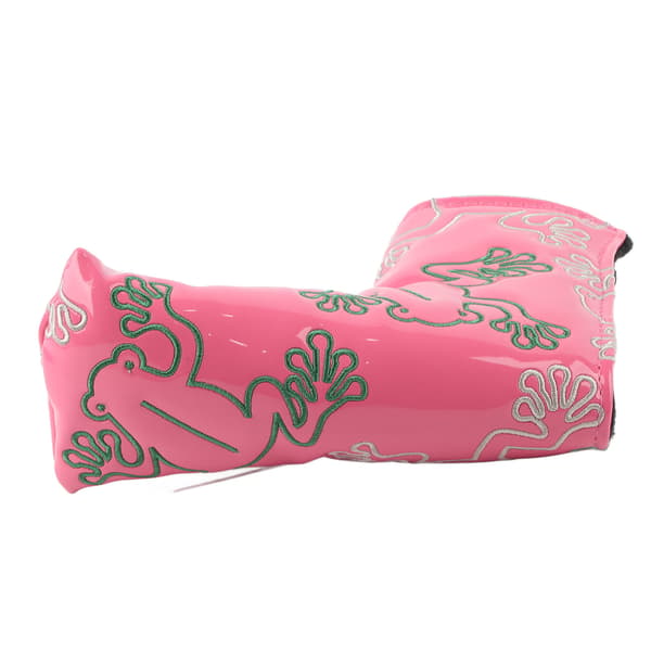 Broderiputter Golf Putter Headcover Magnetisk Lukking Rosa PU-deksel