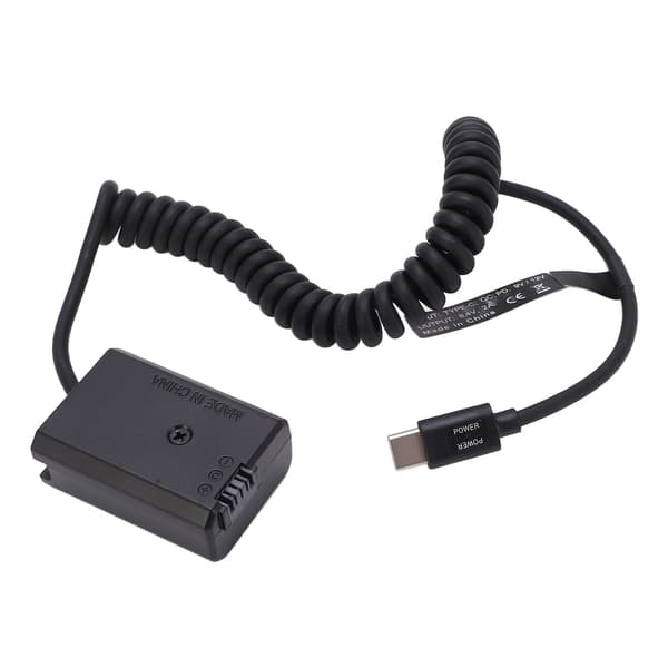 Type C Strømadapter DC Kobler FW50 Fuldt Dekodet Dummy Batteri til Sony A6000 A6500 A9 A7