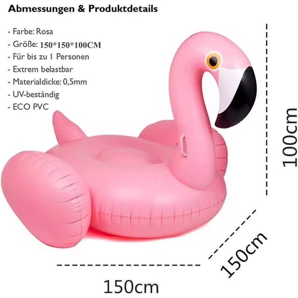 Flamingo Buoy, Oppblåsbar Flamingo Voksen Flytende Oppblåsbar Bassengbøye