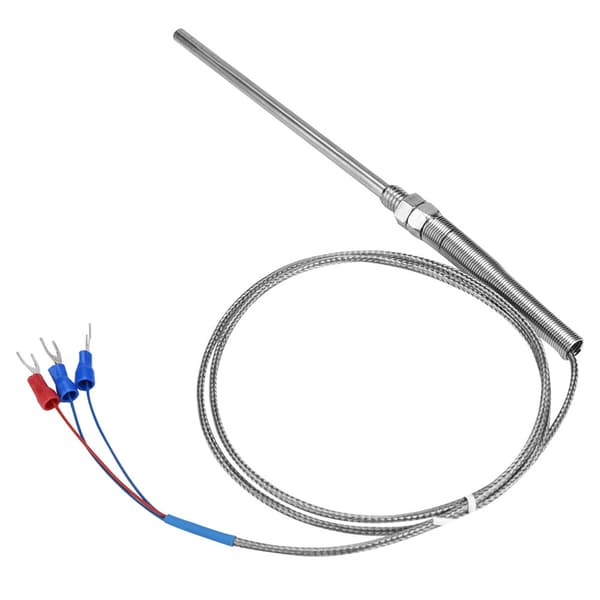 M8 Gänga PT100 Platinamotstånd Termoelement 100mm Sond Temperatursensor Kabel 0-400℃ 1m
