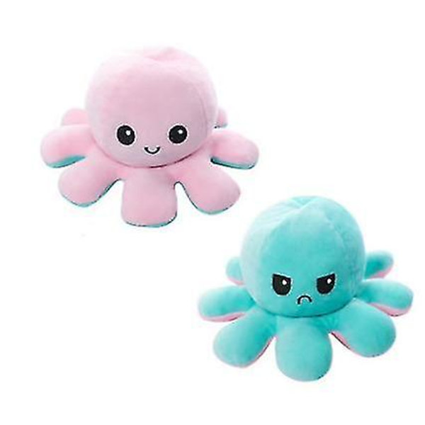 Käännettävä Flip Octopus Pehmo-nukke A light green