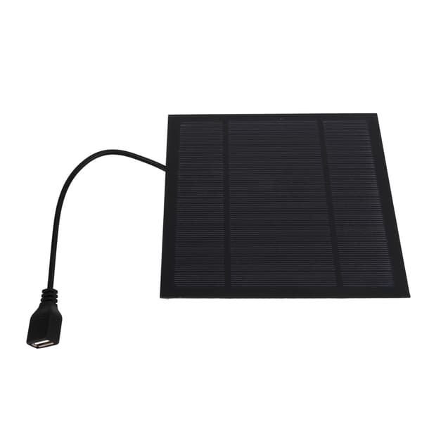 5W Mini Solcellepanel USB Vifte Strømbank for Hjemmekontor Utendørs