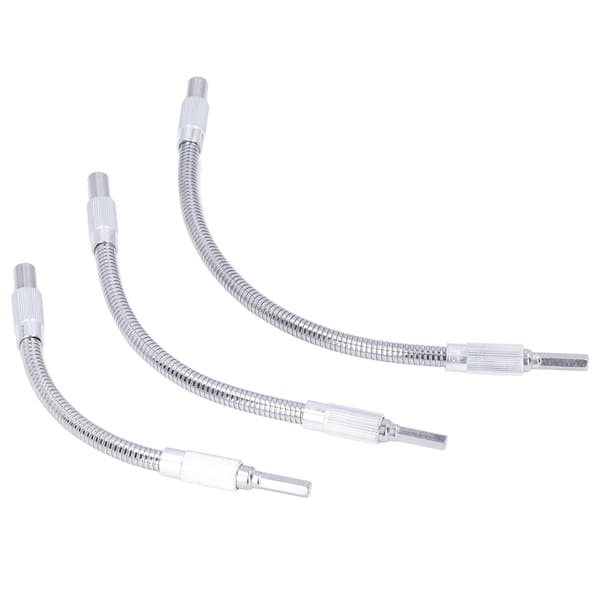 Fleksibelt Borforlengersett 3 Universalholdere for 1 4 Tommers Skaft