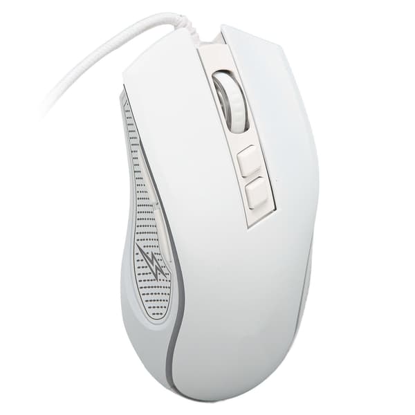 USB 2.0 Gaming Mus RGB Baggrundsbelysning 4 Justerbar DPI Optisk Sensor Ergonomisk Bærbar Hvid
