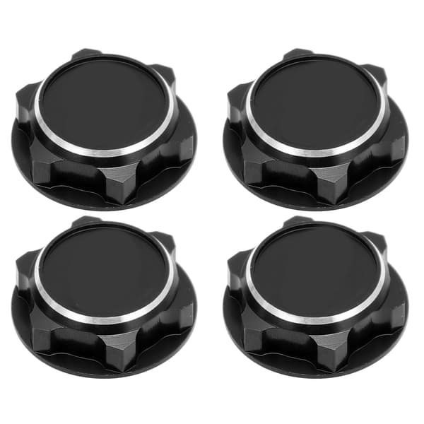Svart 17mm Lättvikts Aluminiumlegering Hex Låsmutter Dammtät för 1 8 RC Bil