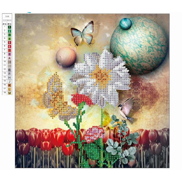 Diamond painting fjärilsdiamantmålning (30*30CM)