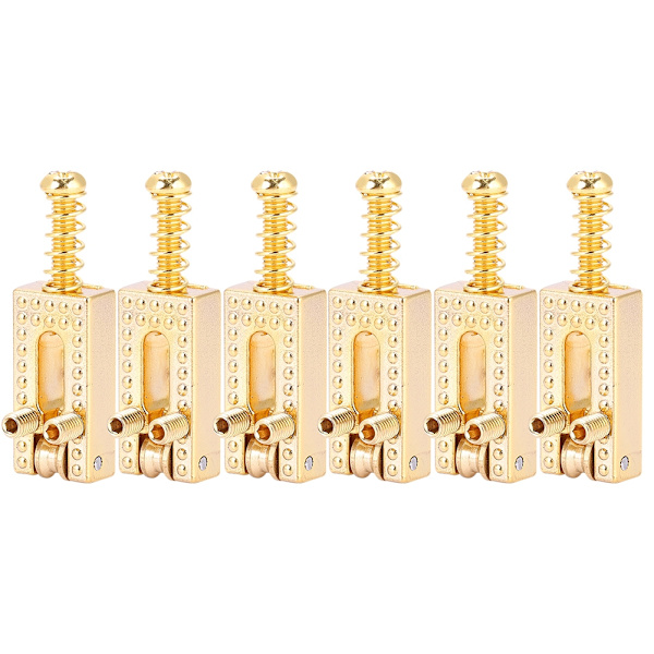 6 st Guld Gitarr Roller Stall Sadel Reparationsdelar