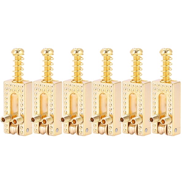 6 stk. Guldfarvede guitar roller bro sadler reparationsdele