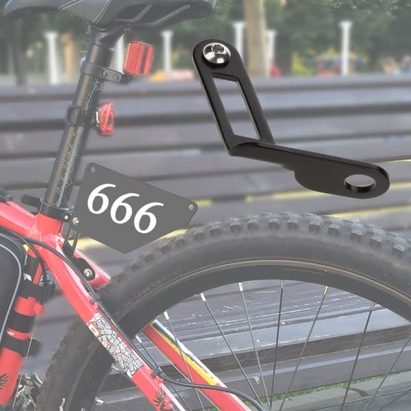 ZTTO Holdbar Cykelnummerpladeholder i Aluminiumlegering, Sort