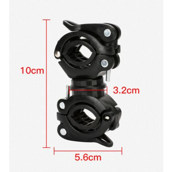 360 graders cykelljus Ficklampshållare Cykelkamerahållare Cykelfästeshållare för LED Torch Light Clamp Clip Bike, MTB
