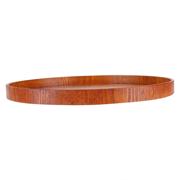 Serveringsbakke i naturtræ - Rund 24 cm