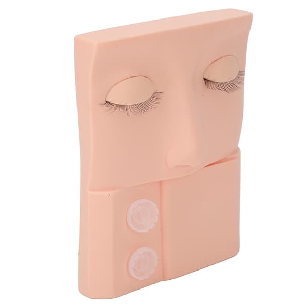 Vipper Mannequin Hode Utskiftbart Øyelokk Vippe Forlengelse Praksis Sminke Trening PVC Rosa