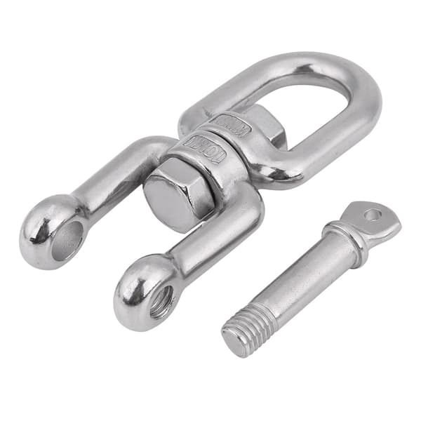Kraftig 304 rustfritt stål svivelring snap rullesjakkel (10mm)