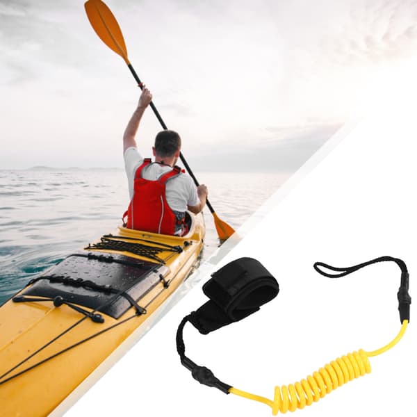 Gul Surfboard Leash för Kajak Stand Up Paddle Surfing Säkerhetstillbehör