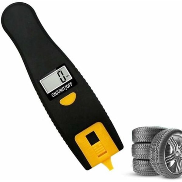 Digital däcktrycksmätare - Digital däcktrycksmätare för bilar 100 PSI 4 Inställningar | 2 i 1 däcktrycksmätare med bakgrundsbelyst LCD-display Mätare från