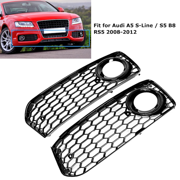 Par Tågelygte Grill Modifikationsdele Audi A5 S Line S5 B8 RS5 2008 2012