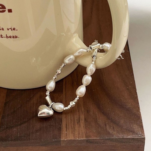 Armband 925 Silversmycken Heart Stud Modesmycken Ac8049