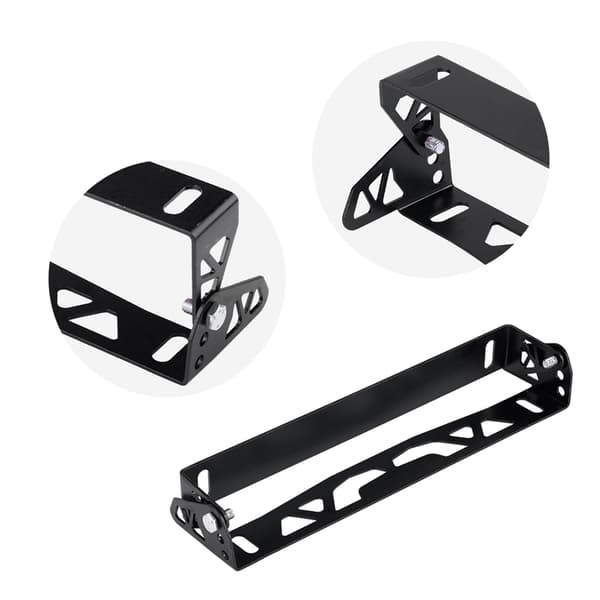 Universal Bil Styling Aluminium Nummerplade Ramme Justerbar Racing Nummerplade Holder Sort
