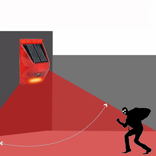 Solvarningsljus 129db Sollarm Strobe Ljus Rörelsesensor Fjärrkontroll