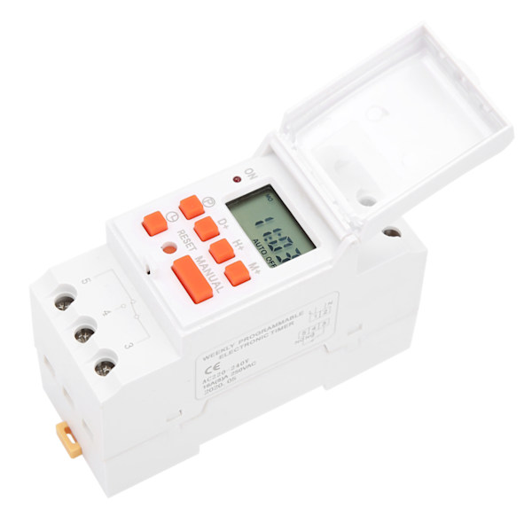 Digital LCD Timer Switch AHC15A AC220V-240V Industriell Spårtyp Kontrolltimer