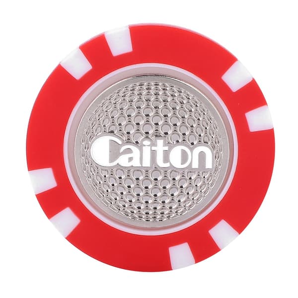 Caiton Holdbar ABS Golfboldmarkør Poker Chip Golfgave Rød