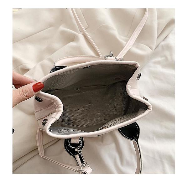 Muoti Square Crossbody Pienet Messenger Laukut Käsilaukut Pehmeät Pu Olkalaukut Valkoinen)