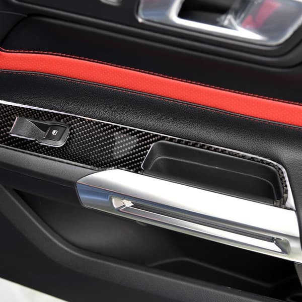 2 stk. vindusheis kontrollbryterpanel rammedeksel passer til Ford Mustang 2015-2019