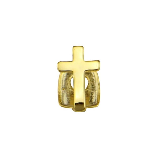 18k kullatut hammasritilät Top hammasritilän cap Muodikkaat hampaiden tarvikkeet universal naisille Gold Double Hollow