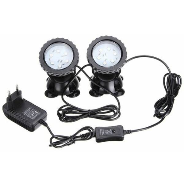 RGB LED Spot Undervandslampe pool springvand akvarium + fjernbetjening AC100-240V