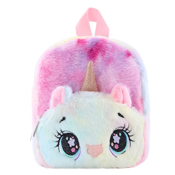 Søde Piger Fluffy Unicorn Plys rygsæk Skoletasker-1 1