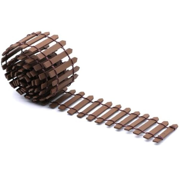 Miniatyrträdgårdsstaket Trästaket, flexibelt miniatyrstaket, träminiatyrstaket Miniatyrträdgårdsstaket trädgårdsdekoration Mini trästaket 5*90c