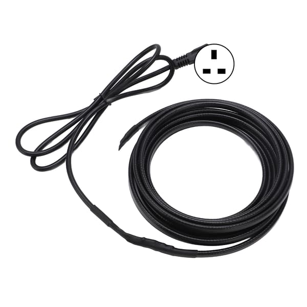 Selvregulerende varmekabel 5 meter UK-stik 220V vinterrørvarmebånd